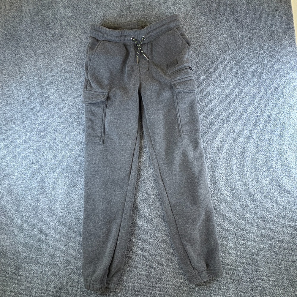 Ring Of Fire Santi Fleece Cargo Jogger Pants Boys 28x25 Charcoal Heather Tapered
